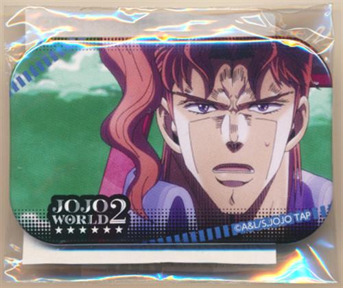 ジョジョの奇妙な冒険 カド丸缶バッジ スターダストクルセイダース B 花京院典明 【JOJO WORLD 2】
