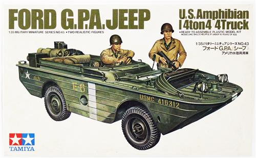 ミリタリーミニチュアシリーズ No.43 アメリカ・水陸両用兵車 フォード G.P.A《シープ》 [定価400円版] [タミヤ]