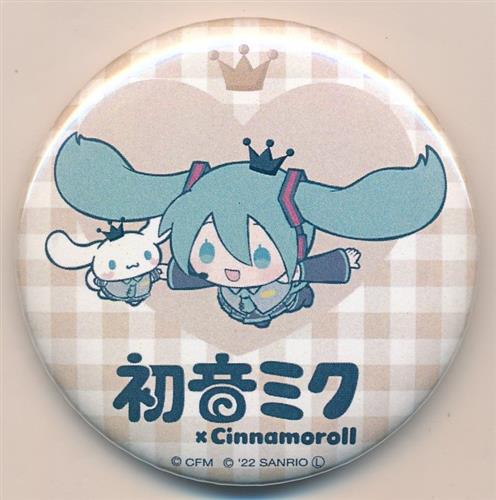 初音ミク×Cinnamoroll Cafe ランダム缶バッジ 初音ミク&シナモロール C