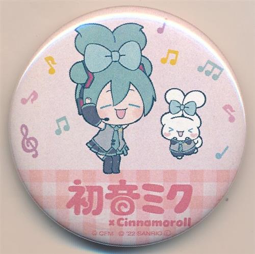 初音ミク×Cinnamoroll Cafe ランダム缶バッジ 初音ミク&シナモロール D