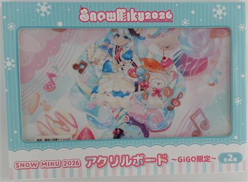 初音ミク SNOW MIKU 2026 GiGO限定 アクリルボード 初音ミク(Art by KEI)