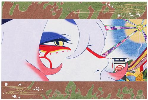 劇場版 モノノ怪 第二章 火鼠 箔押し!場面写真ポストカード 薬売り B 【来場者特典/入場者特典】