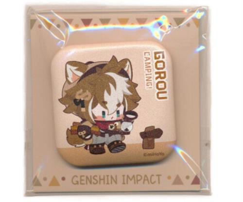 原神 のんびりキャンプシリーズ スクエア型缶バッジ ゴロー