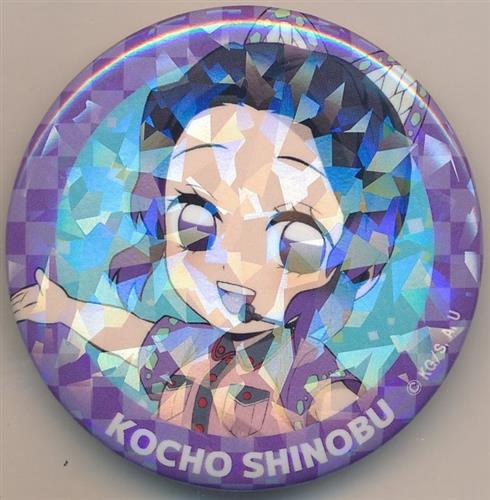 鬼滅の刃×東京ドームシティアトラクションズ 全集中!おもてなし大作戦 トレーディング ホログラム缶バッジ 胡蝶しのぶ(ミニキャラ)