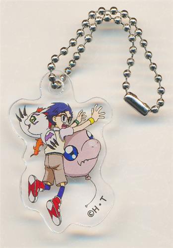 デジモンアドベンチャー 25周年記念カフェ ぼくらのメモリーズ×and GALLERY Collaboration Cafe キータグ 城戸丈&ゴマモン