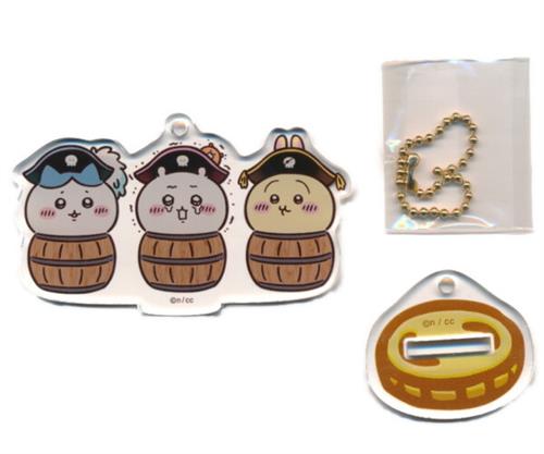 ちいかわ ちいかわアドベンチャー アクリルスタンドになるキーホルダー 樽にはまっちゃった ちいかわ&ハチワレ&うさぎ