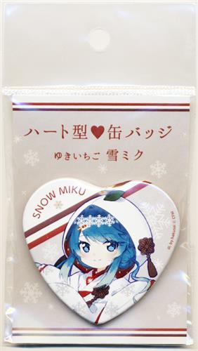 初音ミク ゆきいちご 雪ミク ハート型 缶バッジ ゃ 初音ミク ゆきいちご 雪ミク ハート型 缶バッジ ゃ - メルカリ