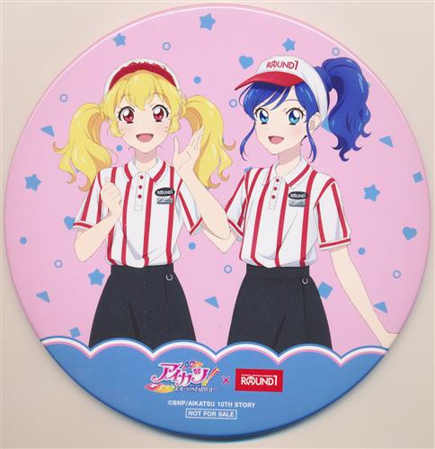 アイカツ! 10th STORY ~未来へのSTARWAY~×ROUND1 ビッグ缶バッジスタンド 星宮いちご&霧矢あおい＜福市SALE＞