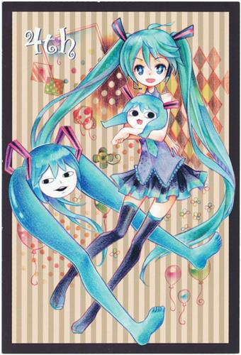 初音ミク 4th Anniversary ポストカード 初音ミク A