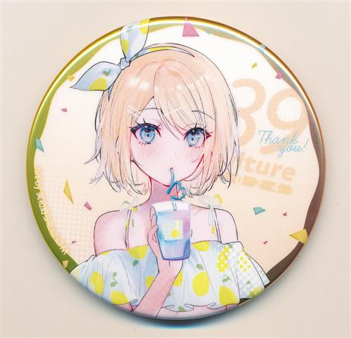 初音ミク 39Culture 2024 トレーディング 大き目メタリック缶バッジ 鏡音リン B