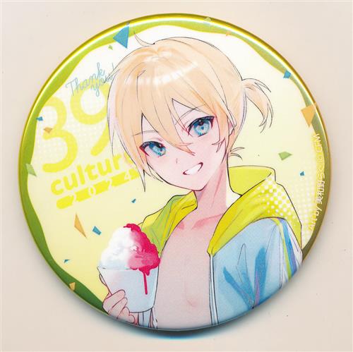 初音ミク 39Culture 2024 トレーディング 大き目メタリック缶バッジ 鏡音レン B