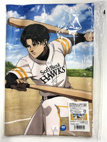 【未開封】2024 進撃の巨人 ホークス フェイスタオル ジークVSリヴァイ