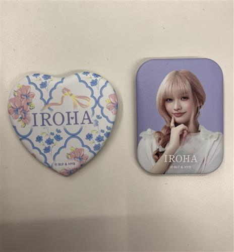 ILLIT エニマイくじ ILLIT SWEET COZY TIME D賞 スクエア缶バッジハート缶バッジセット IROHA