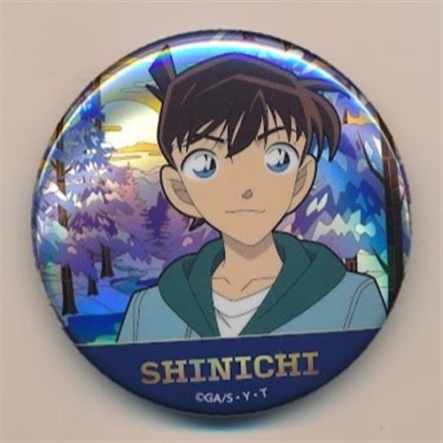 名探偵コナン トレーディングホログラム缶バッジ SILVER 工藤新一