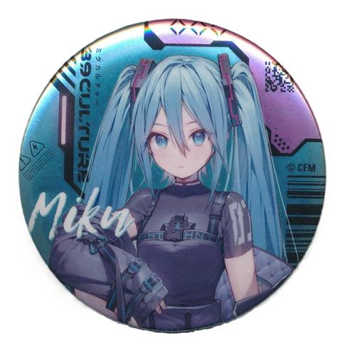 初音ミク 39Culture 2022 トレーディング大き目メタリック缶バッジ 初音ミク A