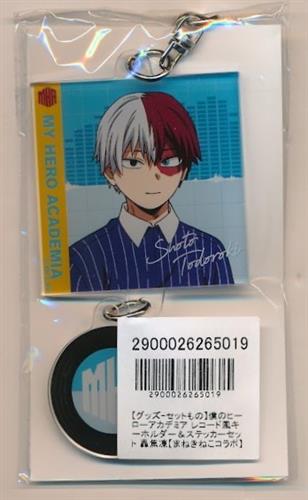 僕のヒーローアカデミア×カラオケまねきねこ レコード風キーホルダー・ステッカーセット 轟焦凍