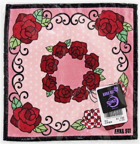 鬼滅の刃×ANNA SUI マイクロファイバーハンカチ 竈門禰豆子 ピンク