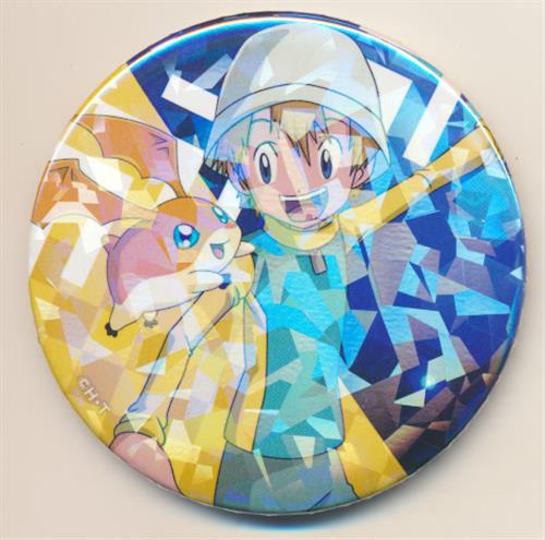 デジモンアドベンチャー02 ホログラム缶バッジ 高石タケル&パタモン 【Limited Base限定】