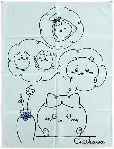 ちいかわ ファブリックポスターM リボン ちいかわ&ハチワレ＜平日限定セール＞