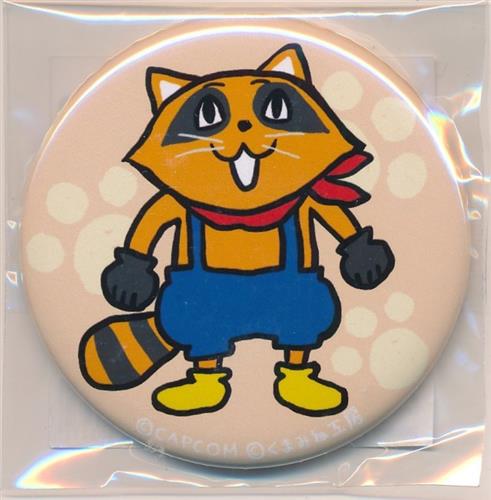 カプくじ バイオハザード×仕事猫 くじ E-7賞 缶バッジ ラクーン君