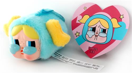 POPMART CRYBABY×パワーパフガールズ シリーズ Vinyl Face Plush(ぬいぐるみ) Bubbles-バブルス-