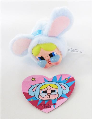 POPMART CRYBABY×パワーパフガールズ シリーズ Vinyl Face Plush(ぬいぐるみ) Bunny Bubbles-バニー バブルス-