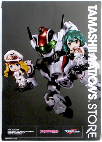 TINY SESSION マクロスF VF-25F メサイアバルキリー(早乙女アルト機) with シェリル・ノーム&ランカ・リー -METALLIC COLOR EDITION- 【魂ストア限定】 【フィギュア】[BANDAI SPIRITS]