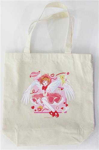 カードキャプターさくら トートバッグ レッド -ポップンブロッサム- 木之本桜&ケルベロス(ケロちゃん) ＜XmasFセール＞