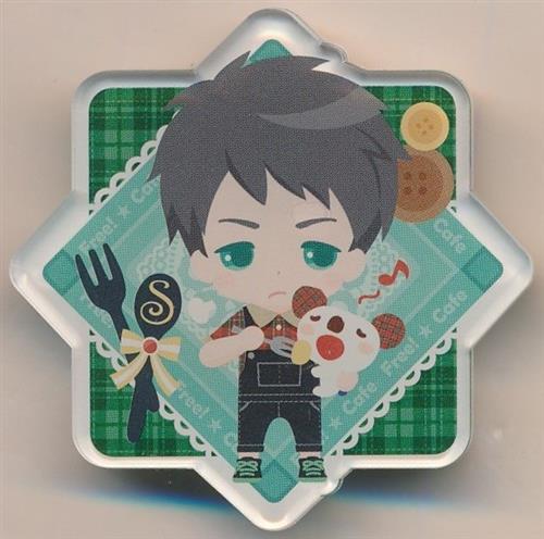Free! -Eternal Summer-×アニメプラザカフェ 喫茶イワサメ with パルコアラ アクリルバッジ 山崎宗介
