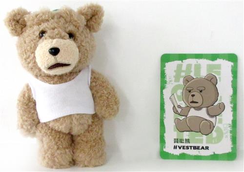 POPMART Ted2 Teddy Bear アクションぬいぐるみペンダント シリーズ Vest Bear
