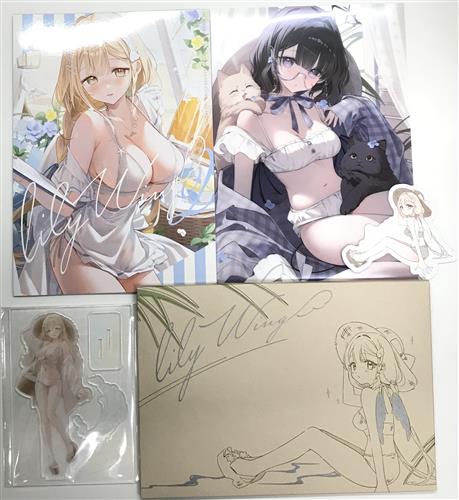 新刊グッズセット(lily wing2+アクリルスタンド+A4ミニクリアポスター+ステッカー+オリジナルペーパーケース) 【オリジナル作品】[木なこ][木なこもち]