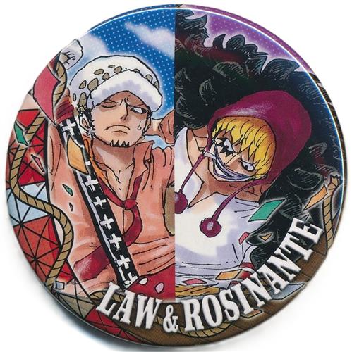 ONE PIECE コレクション缶バッジ 麦わらストア 東京ワンピースタワー店限定Ver. 第2弾 トラファルガー・ロー&コラソン(ドンキホーテ・ロシナンテ) 【東京ワンピースタワー限定】