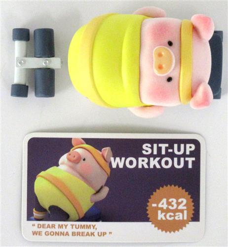 子豚LULU TOY ZERO PLUSxCICI'S STORY ザ・フィットネスクラブシリーズ SIT-UP WORKOUT 【フィギュア】[TOY ZERO PLUS|52TOYS]