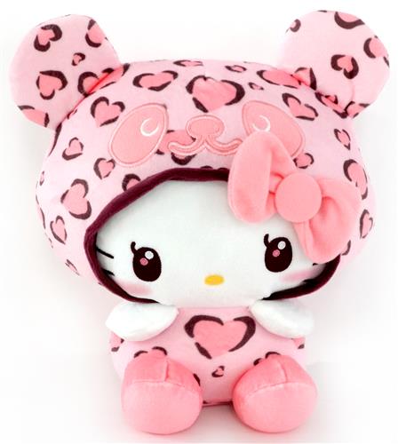 パンダ ハローキティ レディなヒョウ柄BIGぬいぐるみ A