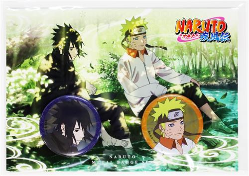 NARUTO-ナルト- 疾風伝 メタルバッジセット SASUKE2025 うちはサスケ&うずまきナルト
