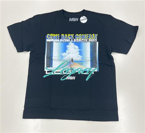 ONE PIECE Tシャツ crew neck tee (Legacy) black (L) モンキー・D・ルフィ&シャンクス