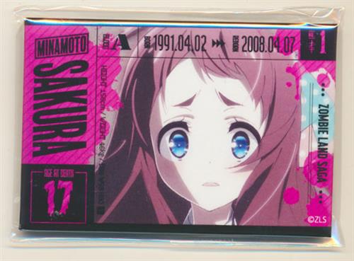 ゾンビランドサガ ビジュアルスクエア缶バッジ 源さくら