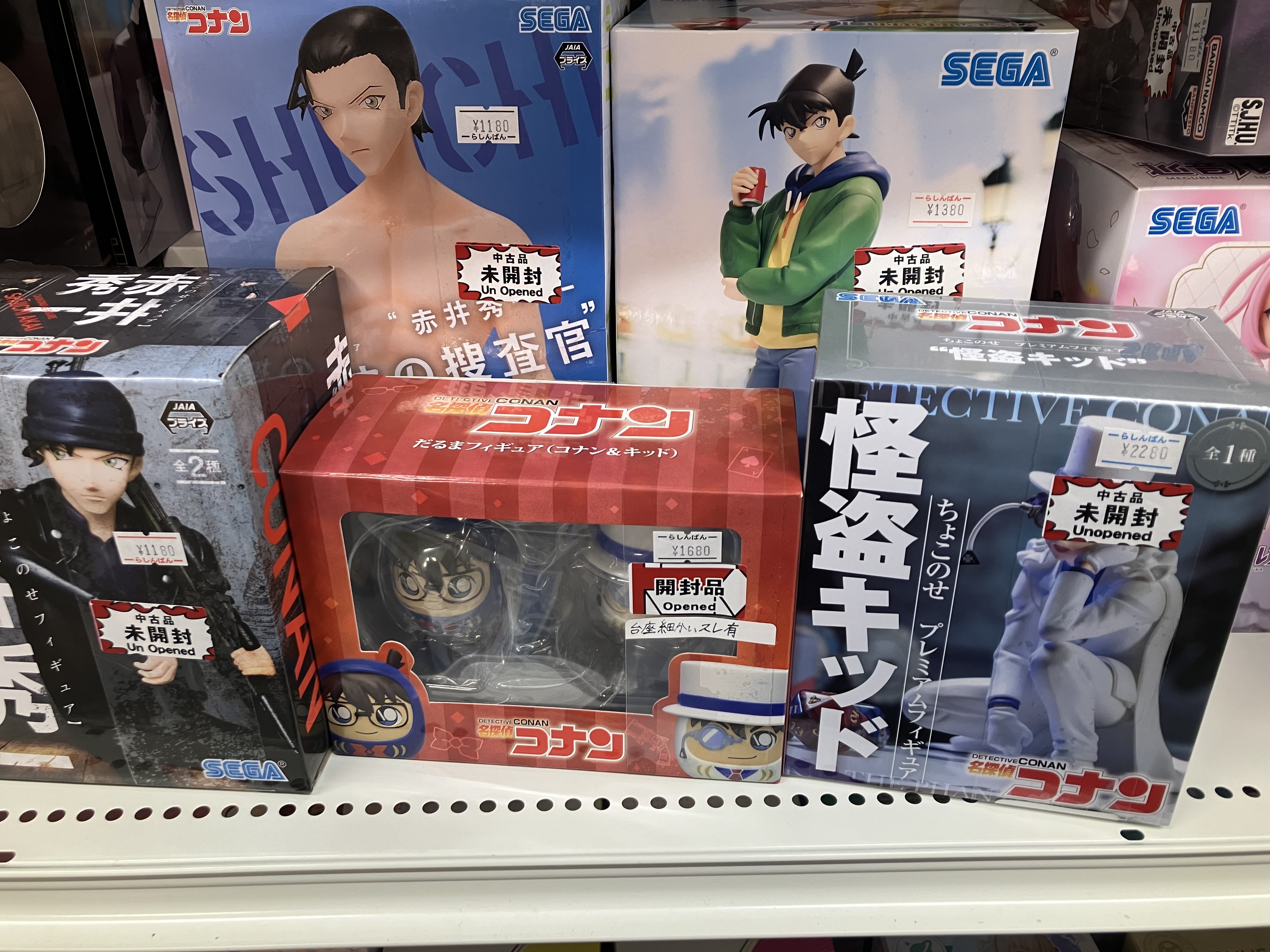 名探偵コナン フィギュアとグッズセット 名探偵コナン』コナン、蘭、平次、キッドなどフィギュア6種類をセット