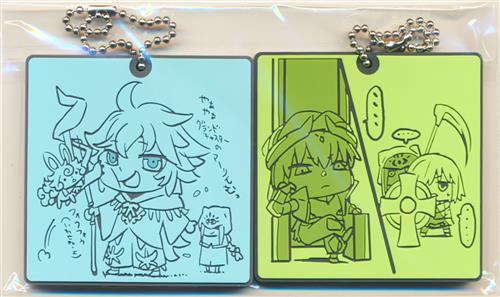 【未開封】Fate/Grand Order -絶対魔獣戦線バビロニア- アフレコ台本表紙イラスト使用スクエアラバーチャーム 2個セット 【ANIPLEX+ BD/DVD1巻購入特典】