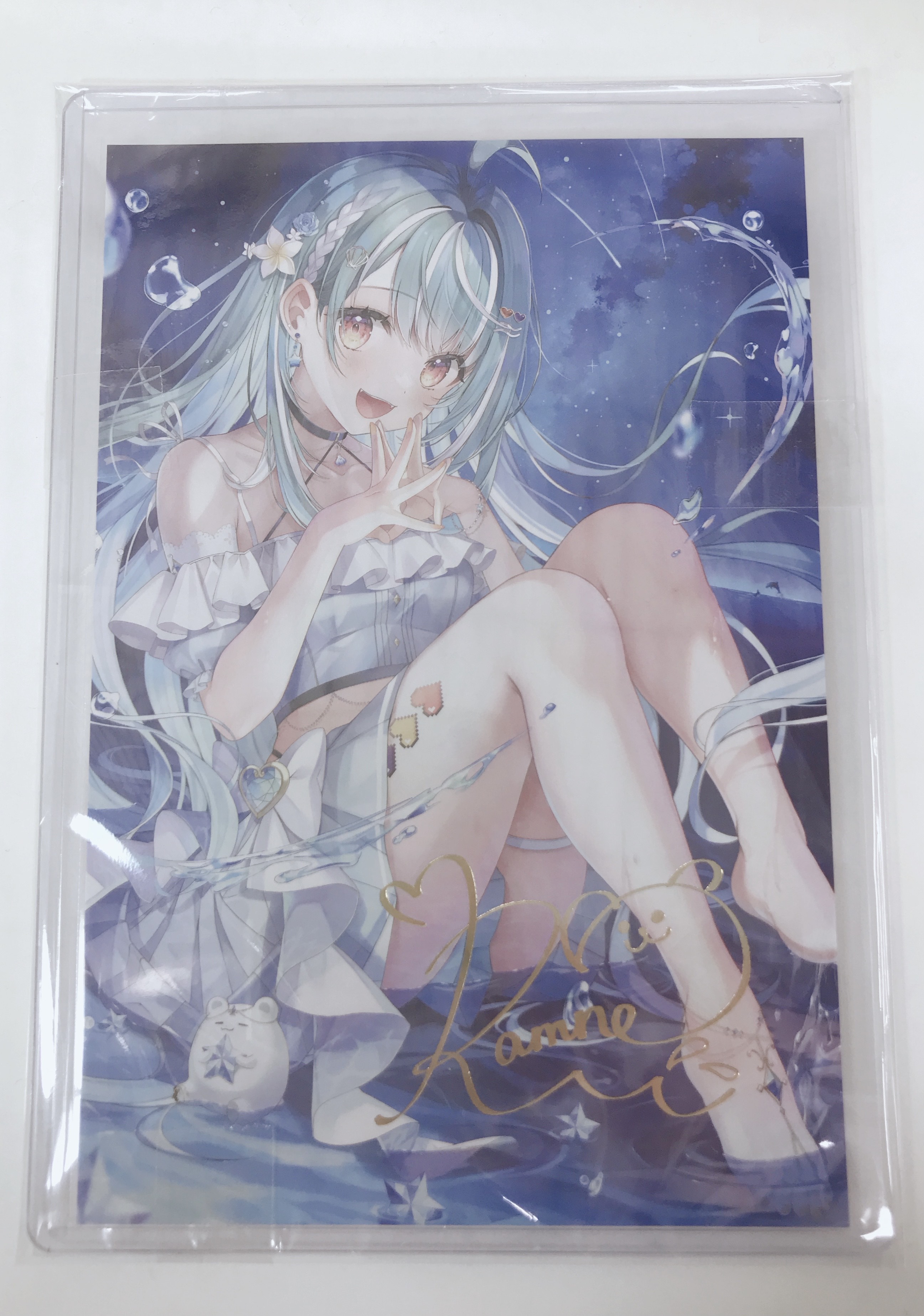 白波らむね ぶいすぽっ！ 誕生日 2025 複製箔押し サイン入り ポストカード 白波らむね 誕生日記念2025
