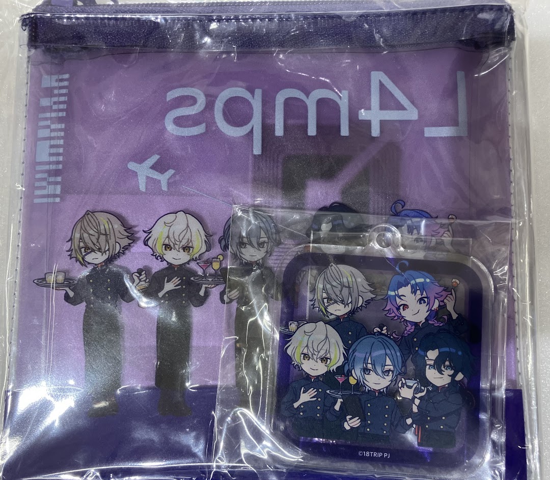 【未開封】18TRIP×アニメイトカフェ アクリルチャーム付きクリアポーチ 夜班 L4mps