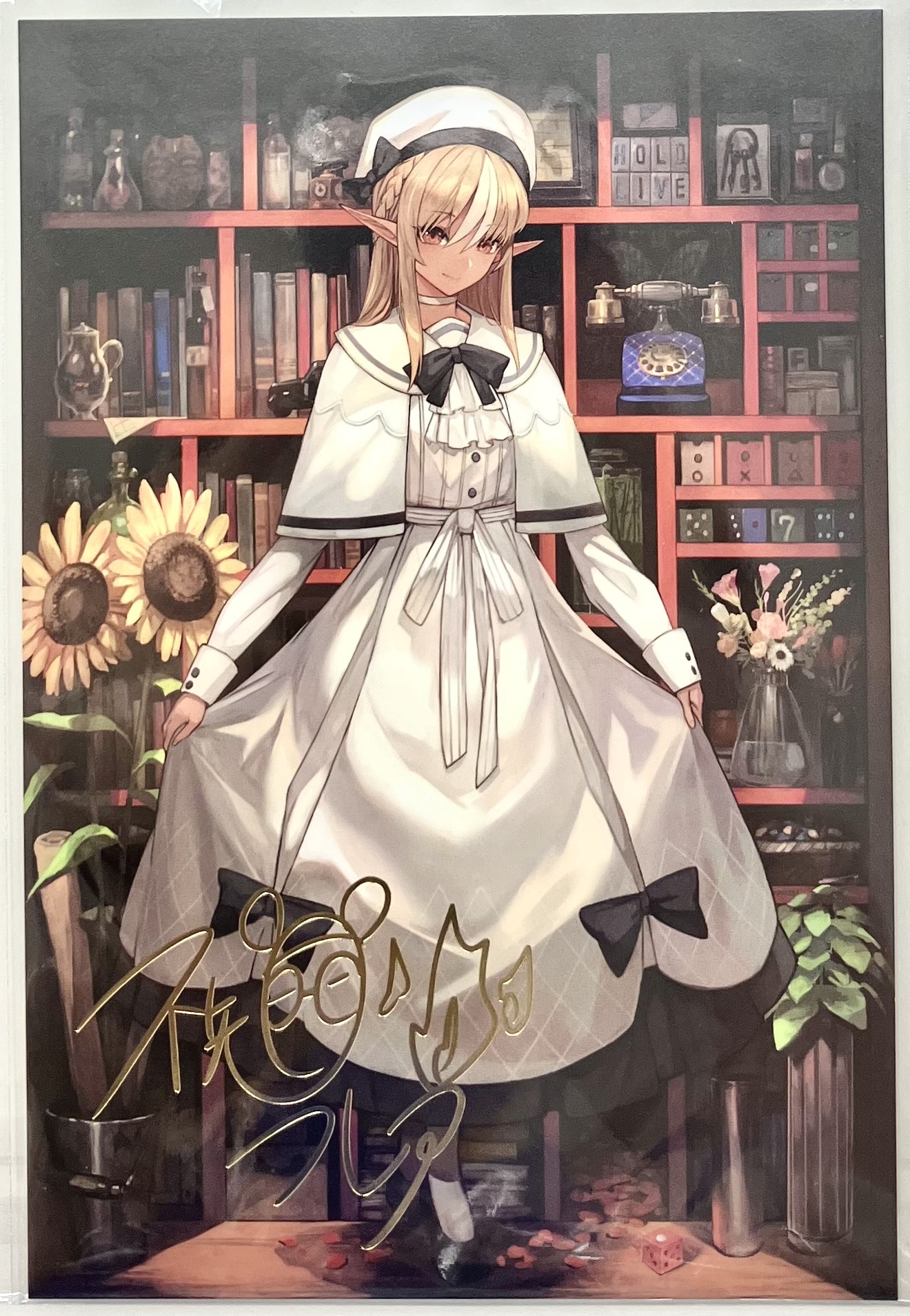 ホロライブ 誕生日記念2021 不知火フレア箔押し複製サイン入りポストカード 不知火フレア