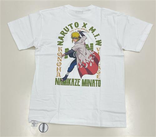 【未開封】NARUTO-ナルト- Tシャツ crew neck tee (arch logo) MINATO white (XL) 波風ミナト