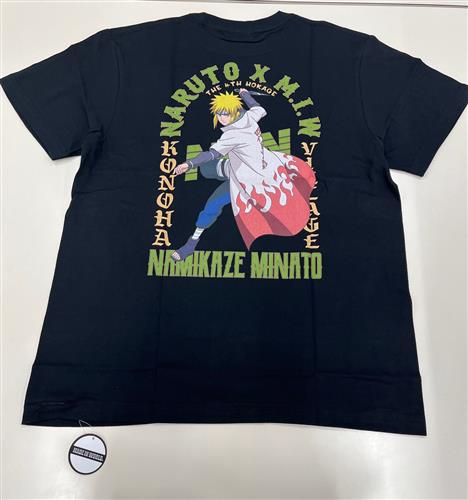 【未開封】NARUTO-ナルト- Tシャツ crew neck tee (arch logo) MINATO black (M) 波風ミナト