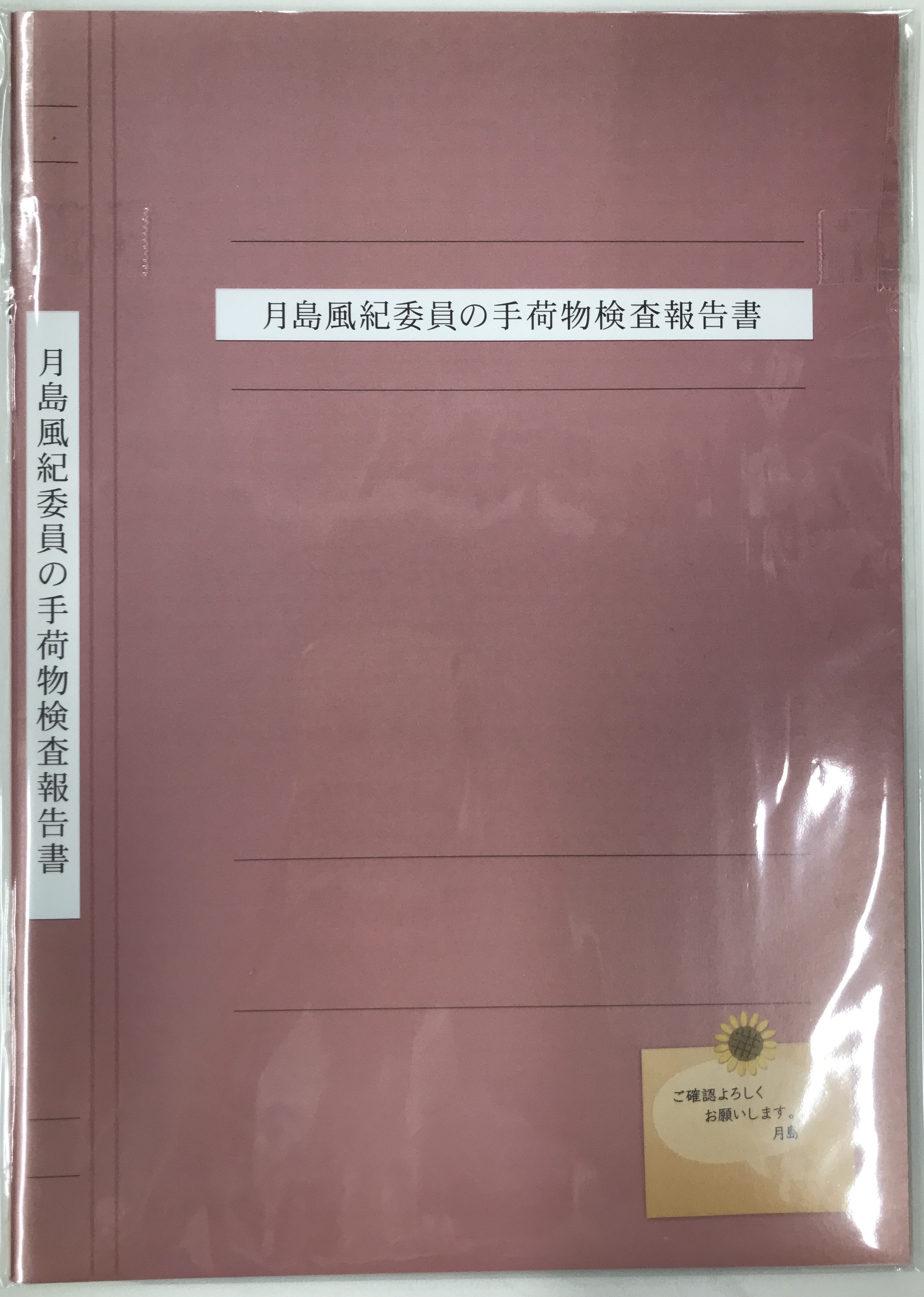 八月のシンデレラナイン 月島風紀委員の手荷物検査報告書