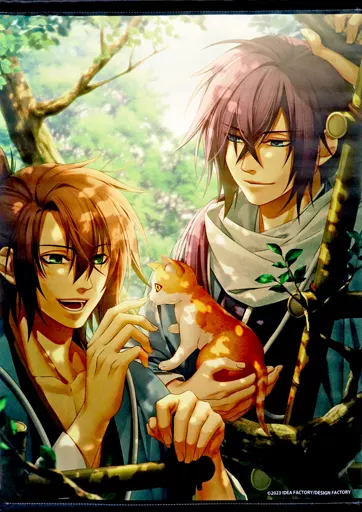 薄桜鬼 真改 万葉ノ抄 描きおろしA2タペストリー 沖田総司&斎藤一 【ebtenDXパック内容物】