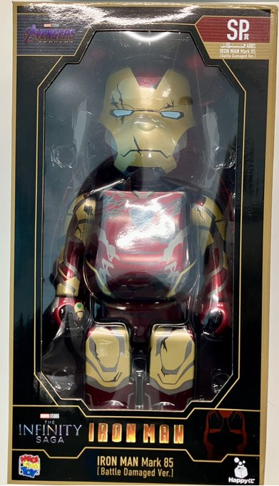 Happyくじ Marvel Studios: The Infinity Saga 『IRON MAN』 BE＠RBRICK SP賞 BE＠RBRICK 400% IRON MAN Mark 85[Battle Damaged Ver.]