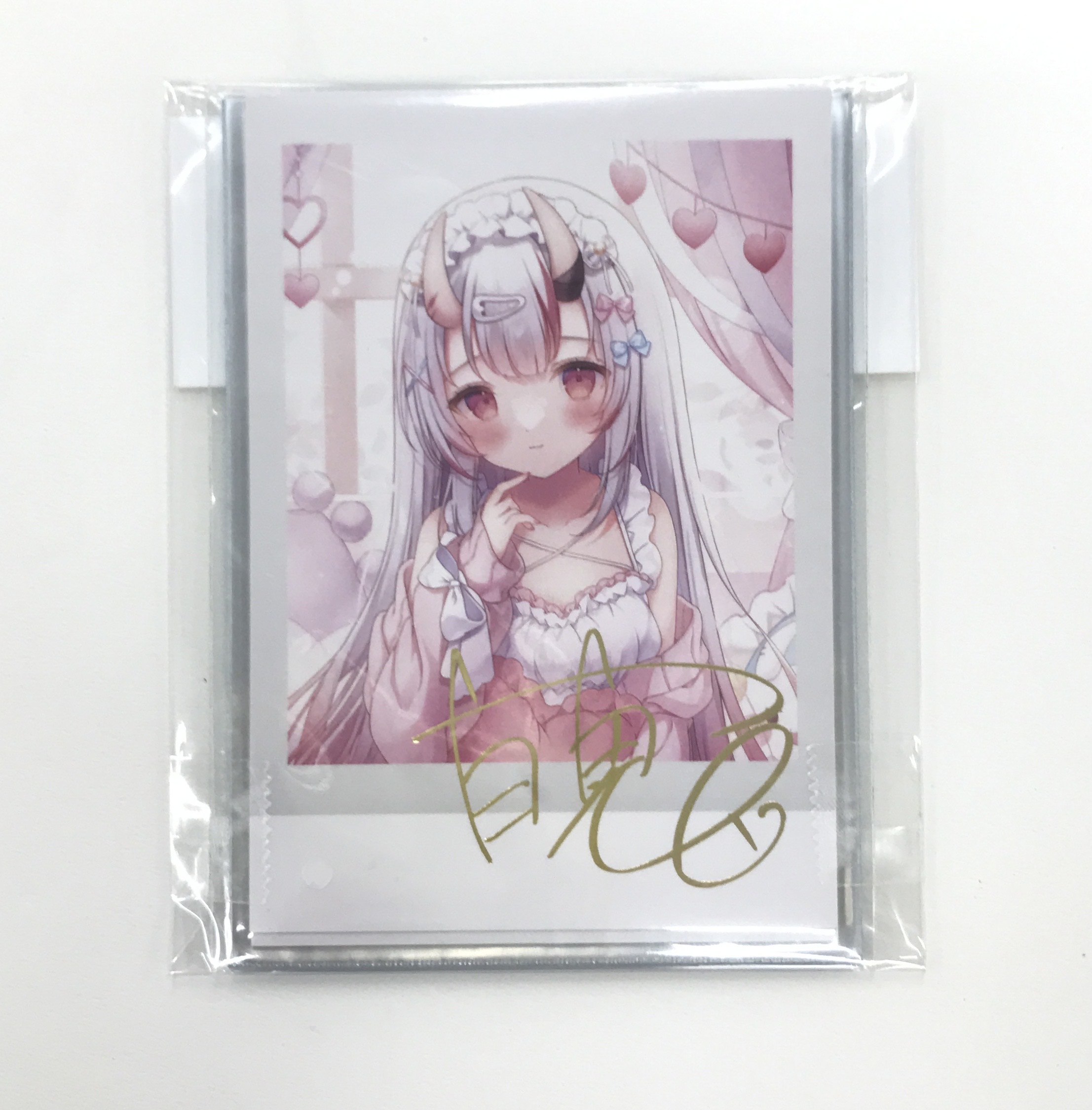 【未開封】ホロライブ 新衣装記念2023 箔押し複製サイン入りチェキ風ブロマイドカード 百鬼あやめ