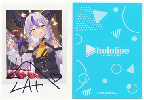 ホロライブ 誕生日記念2022 直筆サイン入りチェキ風ブロマイドカード ラプラス・ダークネス