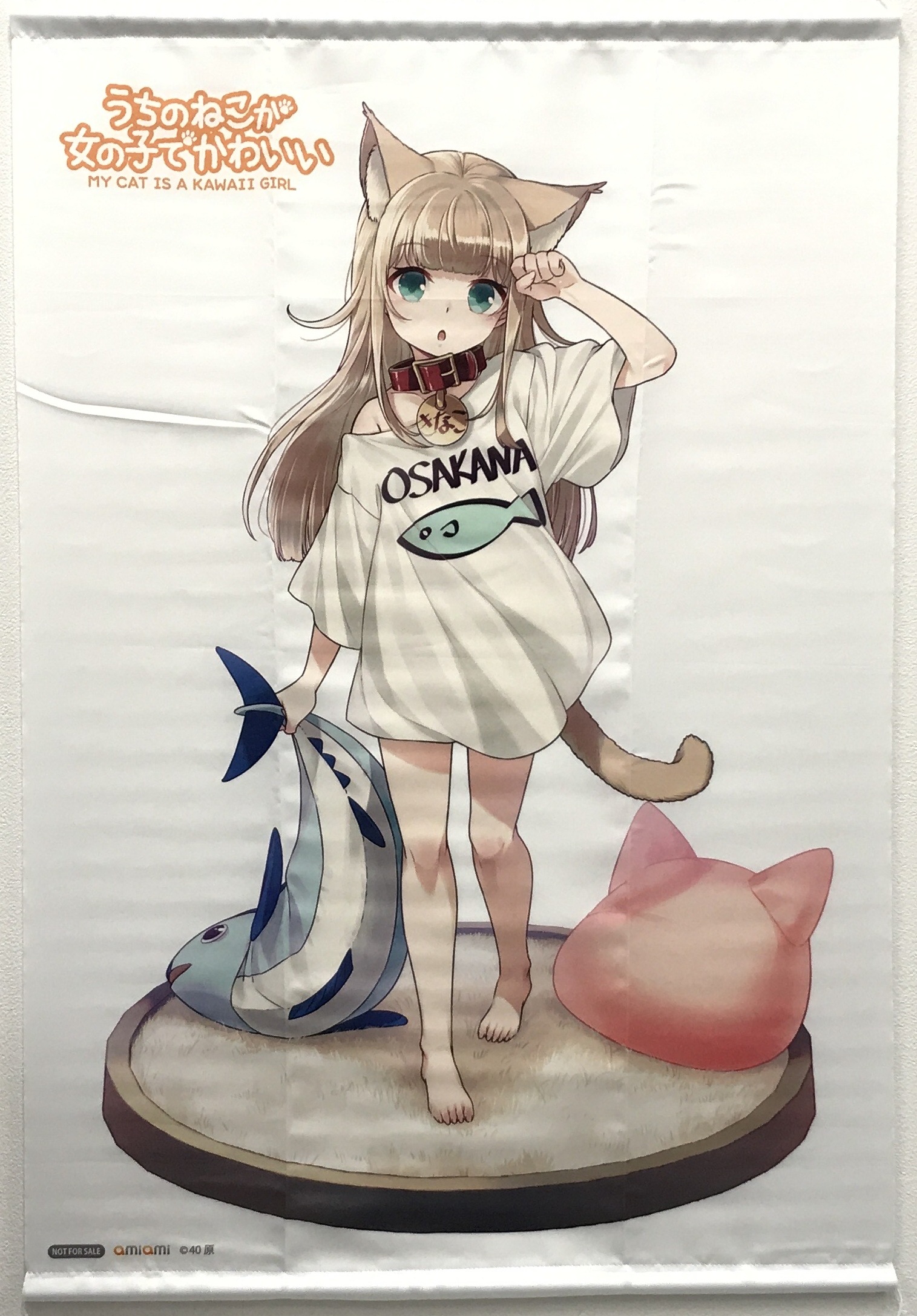 うちのねこが女の子でかわいい B2タペストリー きなこ ～おはようVer.～ 【あみあみ特典】